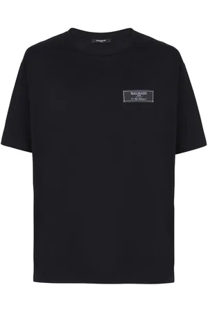 Balmain Logo-patch cotton T-shirt