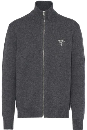 Prada Logo-embroidered cashmere hoodie