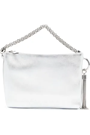 Jimmy Choo Callie metallic tassel clutch