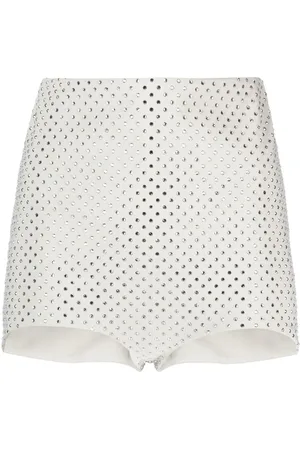 Serafini Crystal-embellished mini shorts