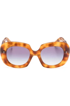 CUTLER & GROSS Tortoiseshell square-frame sunglasses