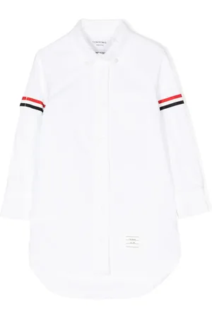 Thom Browne Oxford grosgrain armband shirtdress