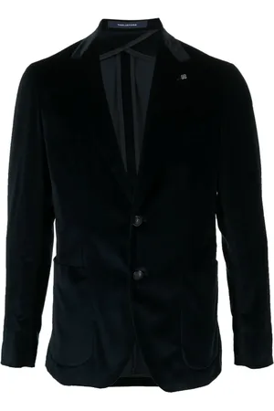 TAGLIATORE Logo-plaque velvet blazer