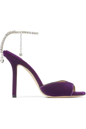 Jimmy Choo Saeda 100mm crystal-embellished sandals
