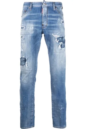 Dsquared2 Paint-splatter slim-fit jeans