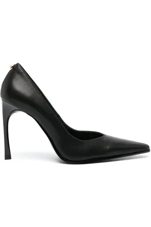 VERSACE Pointed-toe 100mm leather pumps