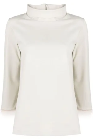 HERNO Resort contrast-trim knitted top