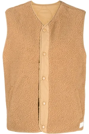 Chocoolate Logo-embroidered faux-shearling gilet