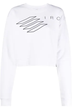 IRO Romel logo-print cropped sweatshirt