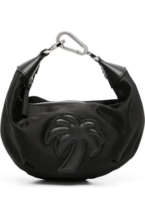 Palm Angels Palm-appliqu?? satin tote bag