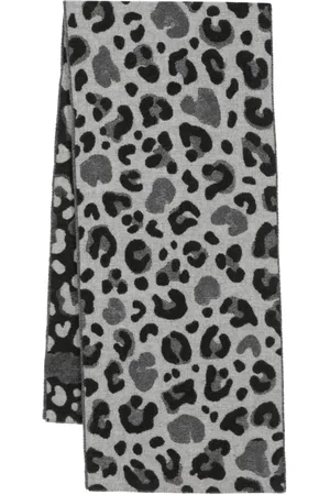 Fursac Cheetah-print brushed-effect scarf