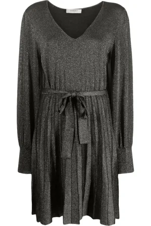 Twin-Set Long-sleeve pleated minidress