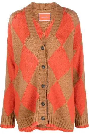 La DoubleJ Argyle-intarsia alpaca-blend cardigan