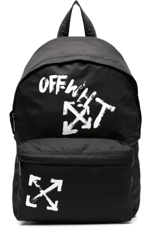 Off White Black/White Kids Logo Printed Backpack