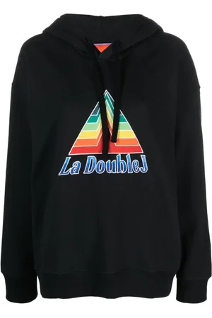La DoubleJ Discman logo-print cotton hoodie