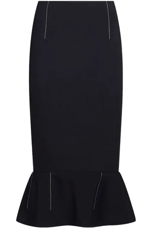 Marni Flounce-hem pencil skirt