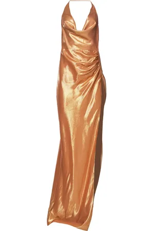 Retrofete Cleo metallic-finish dress