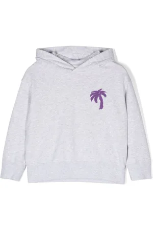 Palm Angels Palm tree-print panelled cotton hoodie