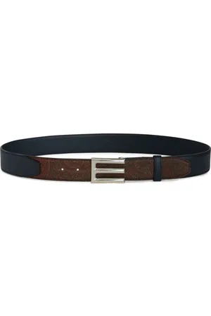 Etro Logo-buckle paisley-print belt