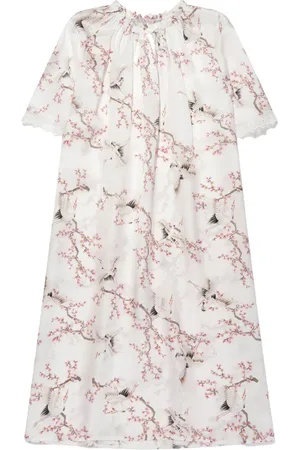 Amiki Antonia bird-print silk nightdress