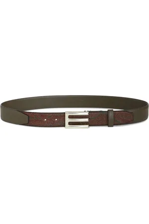 Etro Logo-buckle paisley-print belt