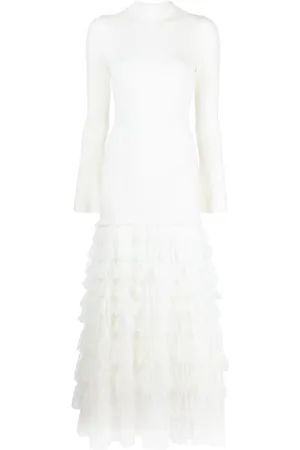 Twin-Set Ruffled-voile maxi dress