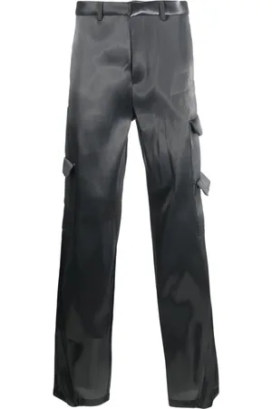 HELIOT EMIL Liquid Metal straight-leg cargo trousers