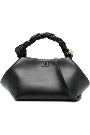 Ganni Bou braided-handle tote bag