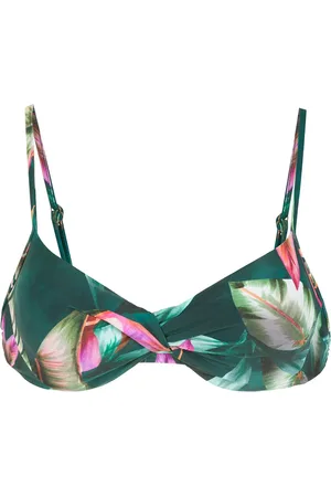 Lygia & Nanny Fiji leaf-print bikini top