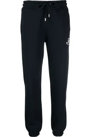 Tommy Hilfiger Monogram-embroidered cotton track pants