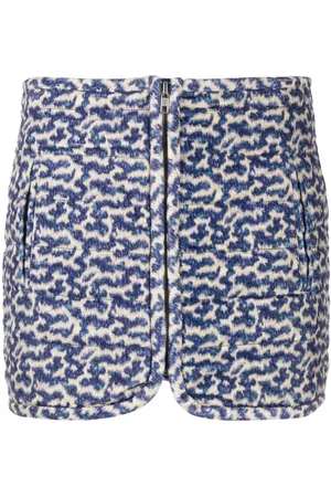 Marant Etoile Arona abstract-pattern cotton skirt