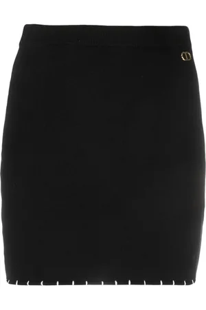 Twin-Set Contrast-stitching mini skirt