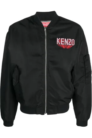 Kenzo Logo-patch cotton bomber jacket