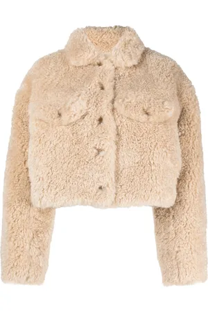 Marant Etoile Faux-shearling cropped jacket