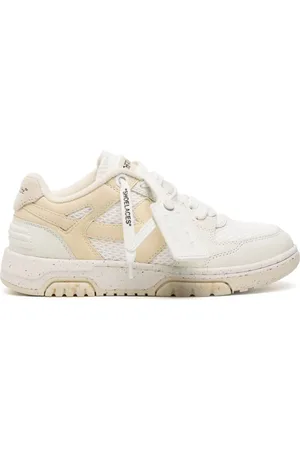 Off-White OUT OF OFFICE OOO Beige Pink Low Top Sneakers - Sneak in Peace