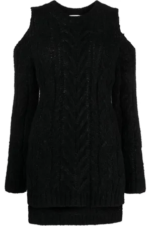 P.A.R.O.S.H. Cable-knit off-shoulder sweatshirt