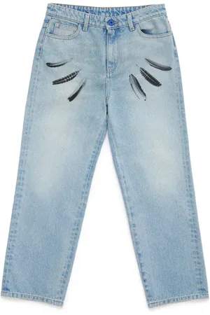 MARCELO BURLON Wind Feathers straight jeans