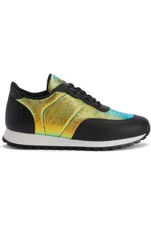 Giuseppe Zanotti Iridescent-effect leather sneakers