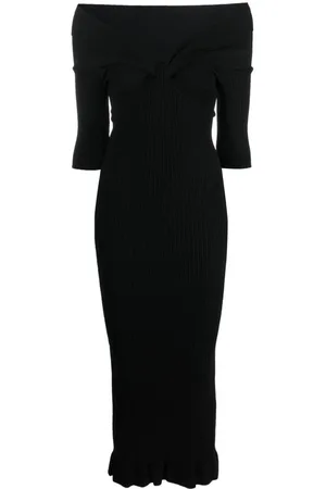Serafini Ribbed-knit midi dress