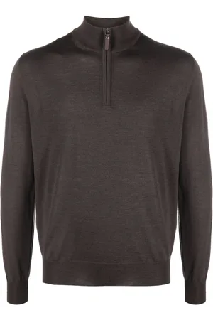 CANALI High-neck merino wool jumper