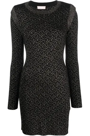 Liu Jo Logo-jacquard knitted minidress