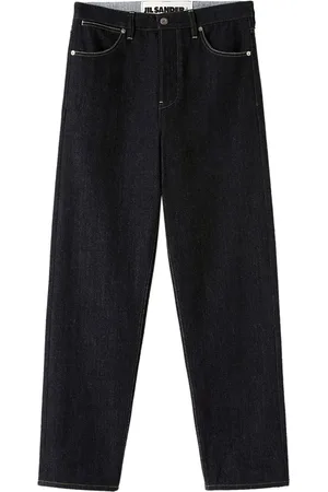 Jil Sander Contrast-stitching cotton jeans
