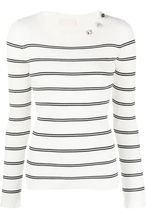 Liu Jo Appliqu??-detail striped sweatshirt