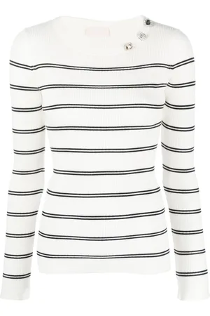 Liu Jo Appliqué-detail striped sweatshirt