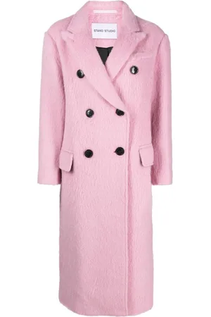 Stand Studio Essa brushed double-breasted wool-blend coat