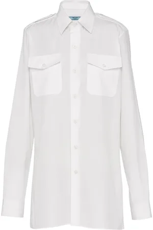Prada Triangle-logo poplin shirt