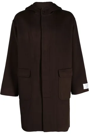 Etudes Temple logo-patch hooded coat