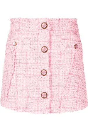 GCDS Button-up tweed miniskirt
