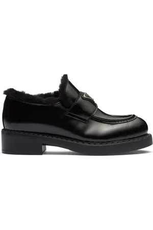Prada Brushed leather loafers