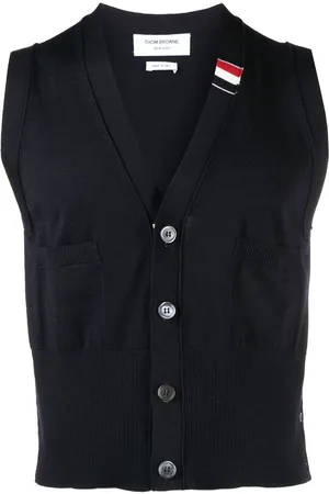 Thom Browne Virgin-wool sleeveless cardigan